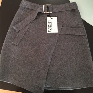 EVIDNT LOS ANGELES GEOMETRIC WRAP SKIRT